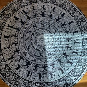 cute round tribal tapestry